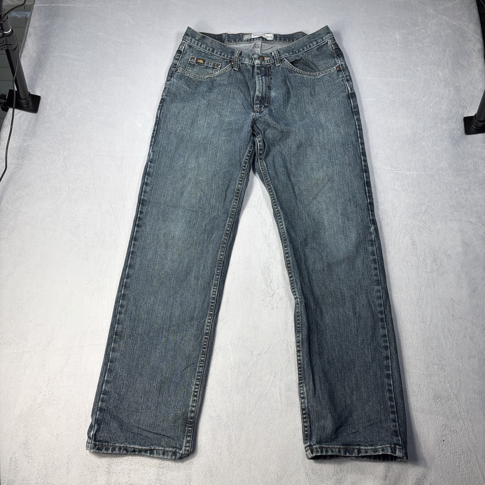 Lee Relaxed Fit Jeans‎ Mens Size 33x30 Actual 33X29 Blue Denim Straight Leg.